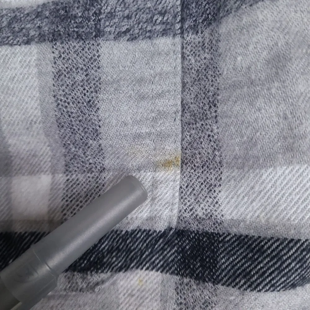 J Crew Flannel Shirt Men's XL Gray Plaid Cotton Button‎ Down Pockets Outdoor
